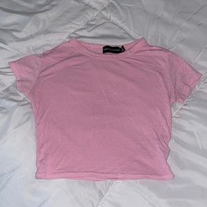 Baby Pink Cropped PLT Tee